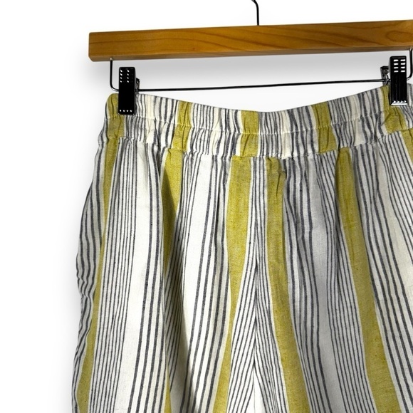 4 for $20 SALE! Clockhouse Tie Belt Linen Blend Shorts, Multi Stripe, Size S/M - Picture 8 of 9